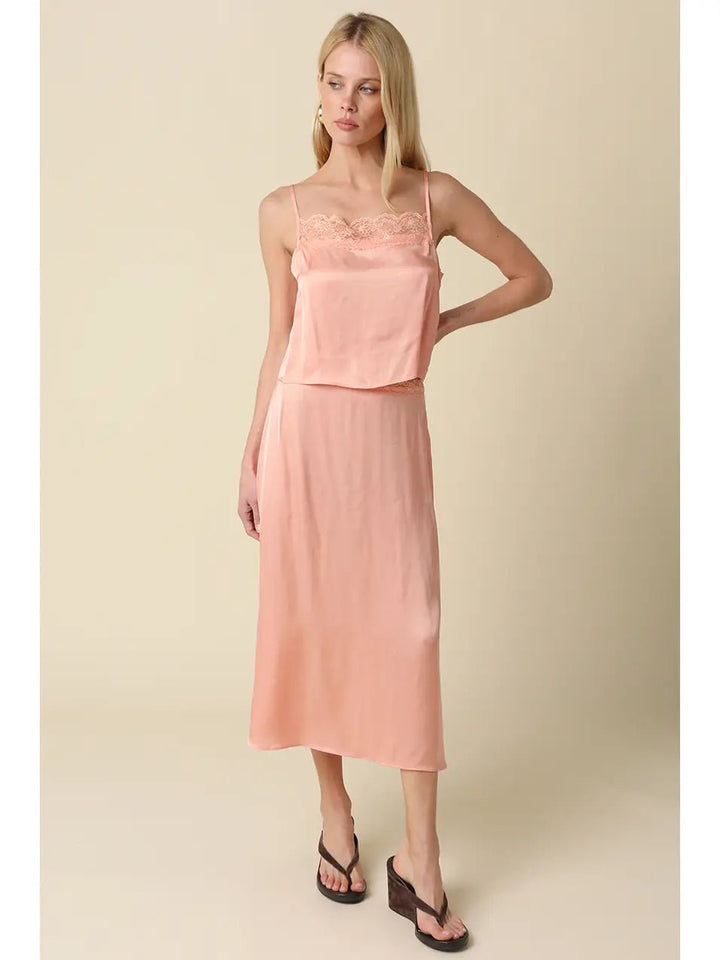 Melon Skirt with Lace Trim - obligato