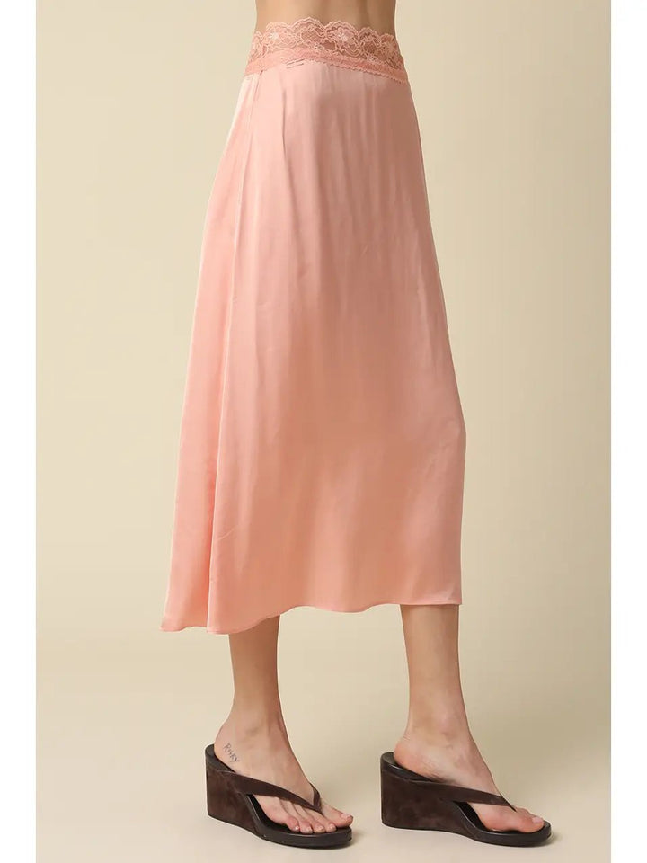 Melon Skirt with Lace Trim - obligato