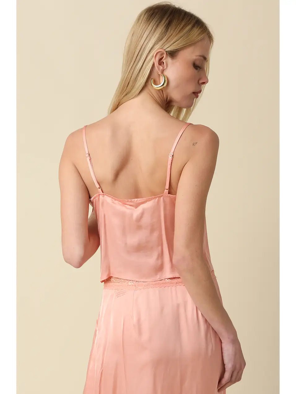 Melon Top with Lace Trim - obligato