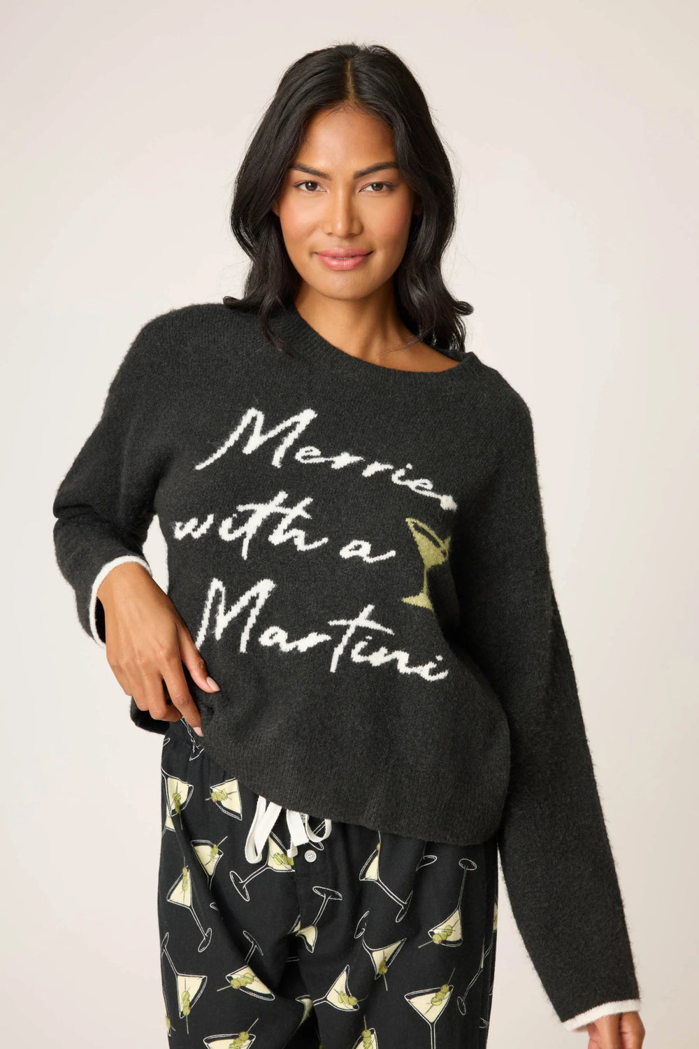 Merrier with a Martini Snuggle Sweater - obligato