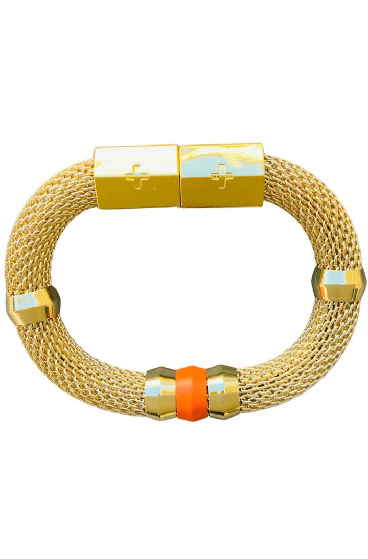 Mesh Candy Bracelet Orange - obligato