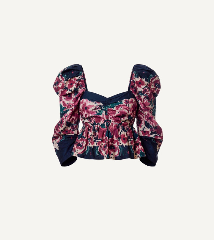 Mia Top in Violette Print - obligato