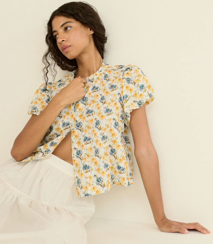Millie Top in Narcissus Bloom - obligato