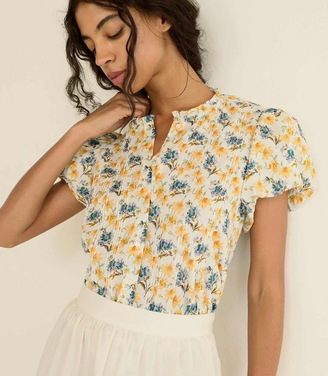 Millie Top in Narcissus Bloom - obligato