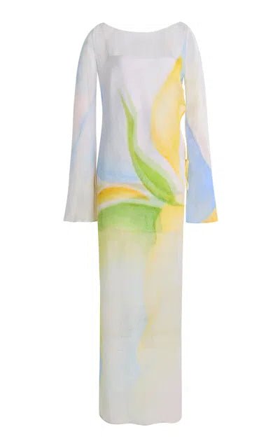 Milou Long Sleeve Dress in Seaglass Print - obligato