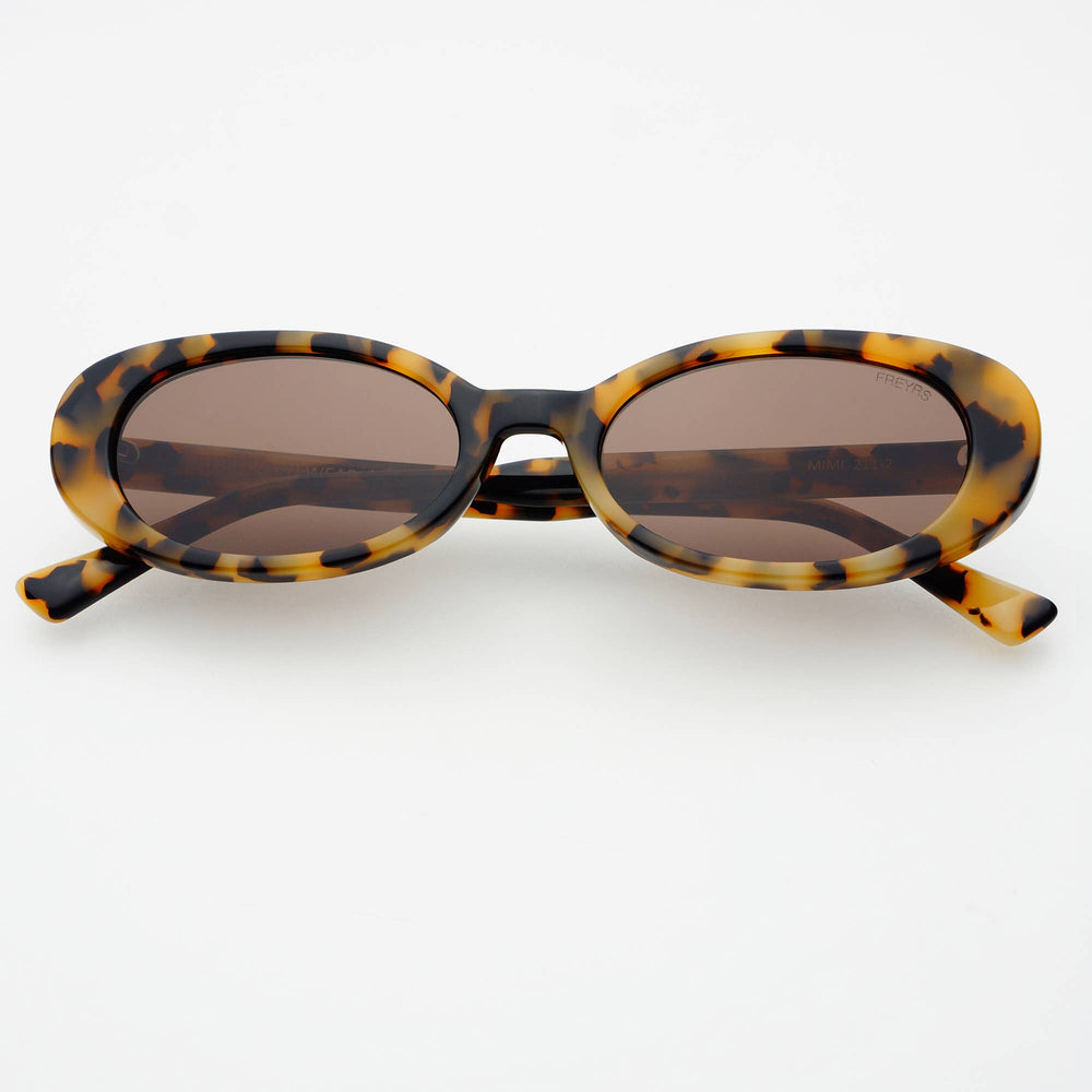 Mimi Acetate Oval Sunglasses: Milky Tortoise - obligato