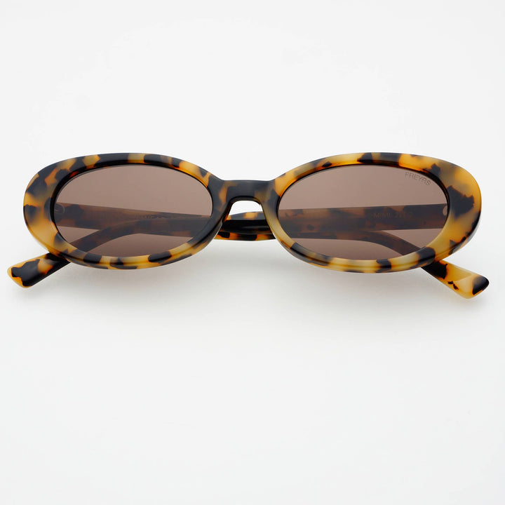 Mimi Acetate Oval Sunglasses: Milky Tortoise - obligato