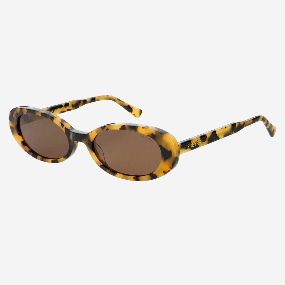 Mimi Acetate Oval Sunglasses: Milky Tortoise - obligato