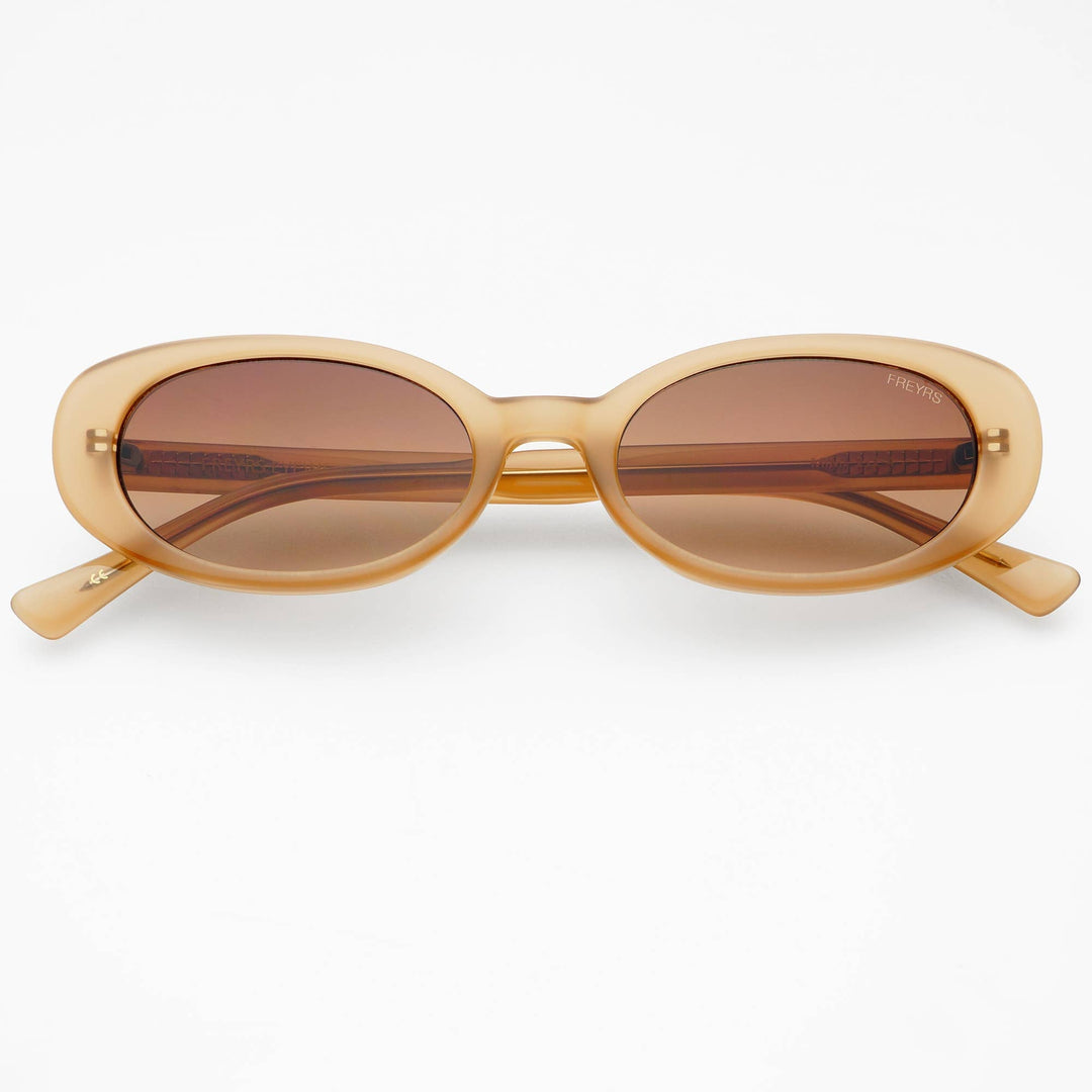 Mimi Acetate Oval Sunglasses : Sand - obligato