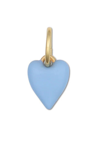 Mini Blue Enamel Heart Charm - obligato