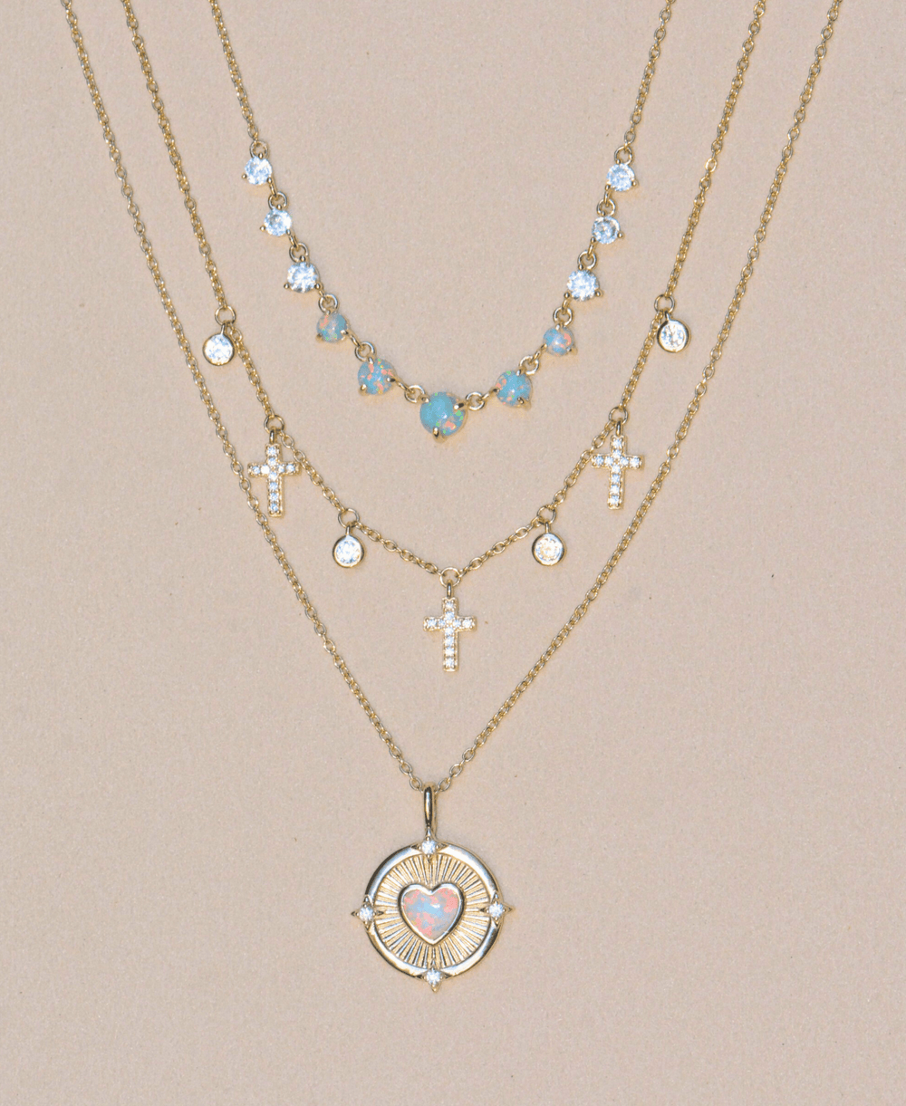 Mini Cross Choker Necklace: Gold - obligato