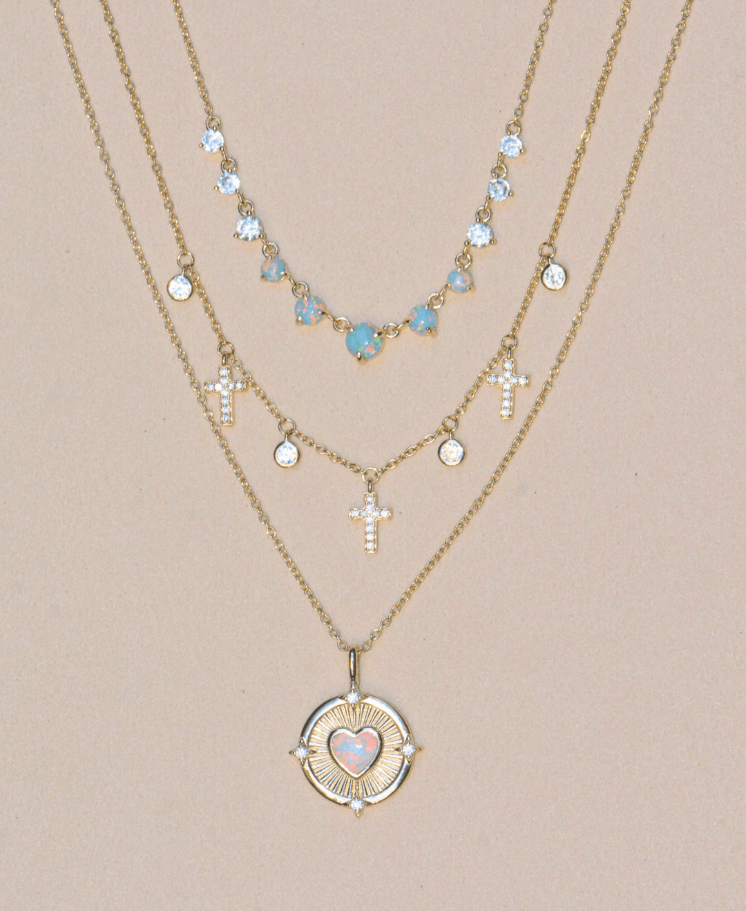 Mini Cross Choker Necklace: Gold - obligato