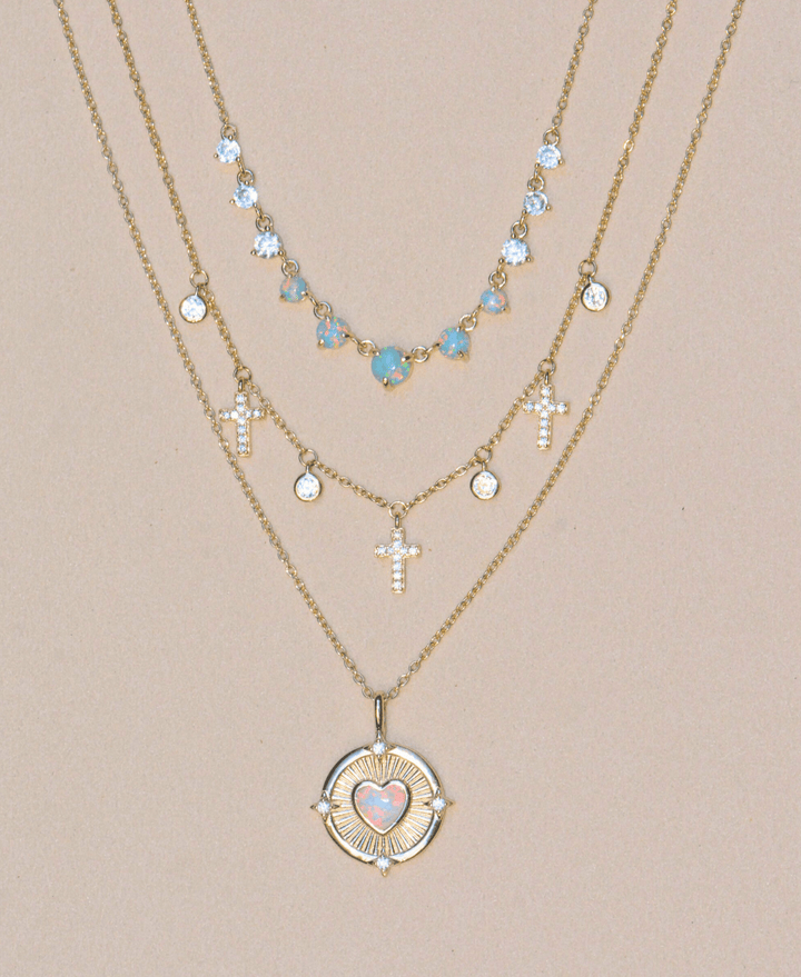 Mini Cross Choker Necklace: Gold - obligato