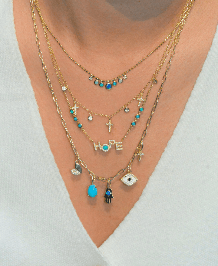 Mini Cross Choker Necklace: Gold - obligato