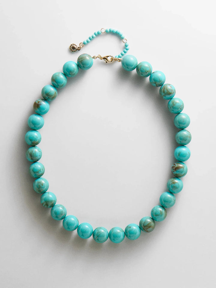 Mini Jane Beaded Necklace in Turquoise - obligato