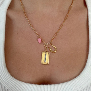 Mini Pink Enamel Heart Charm - obligato