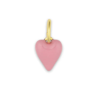 Mini Pink Enamel Heart Charm - obligato