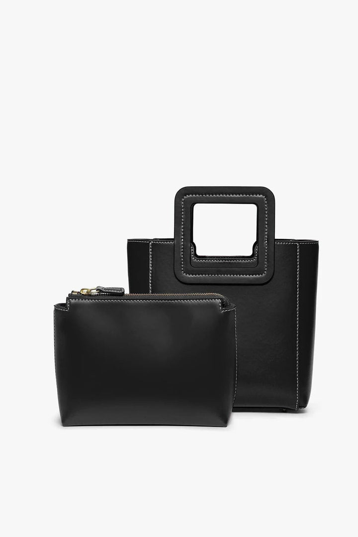 Mini Shirley Leather Bag in Black - obligato
