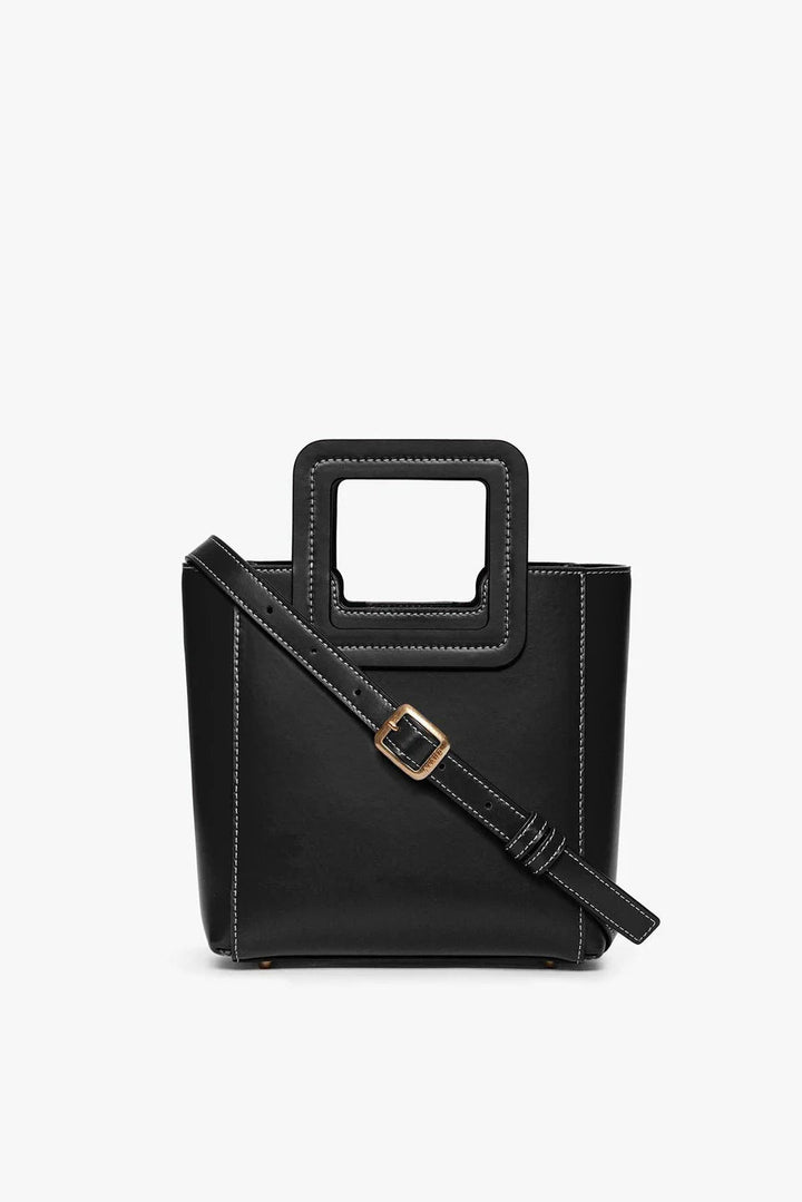 Mini Shirley Leather Bag in Black - obligato