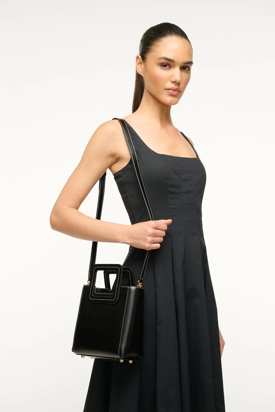Mini Shirley Leather Bag in Black - obligato