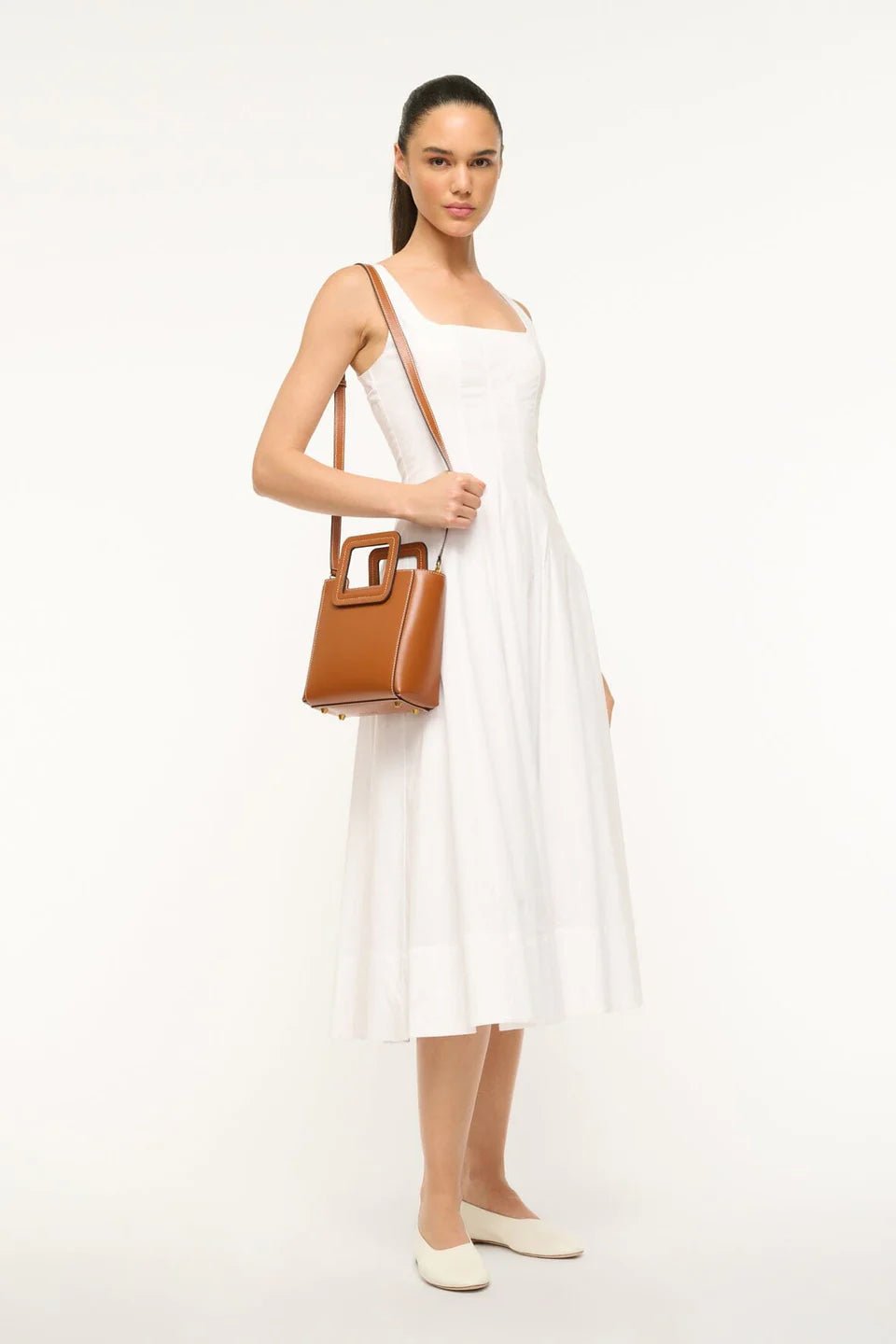 Mini Shirley Leather Bag in Tan - obligato