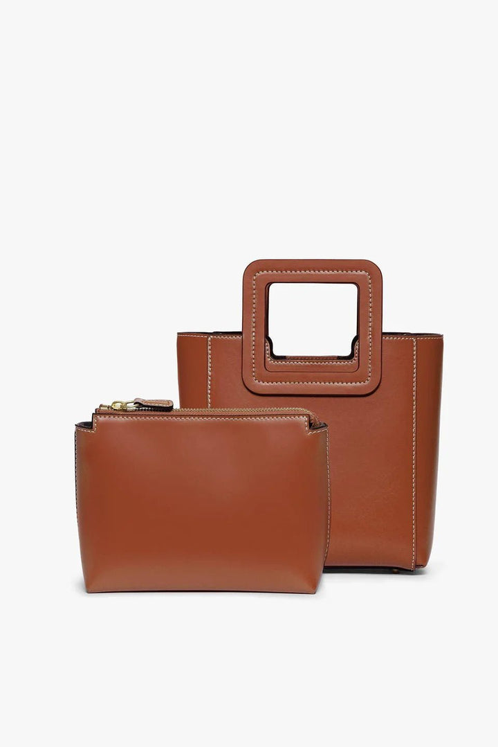 Mini Shirley Leather Bag in Tan - obligato