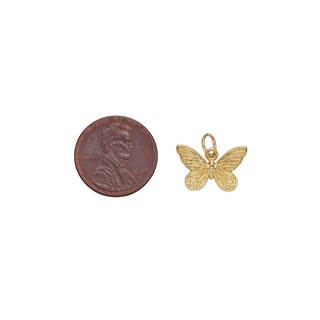 Mini Textured Butterfly Charm - obligato