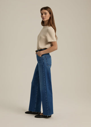 Mischa Super High Rise Wide Leg Ankle Madison Jean - obligato