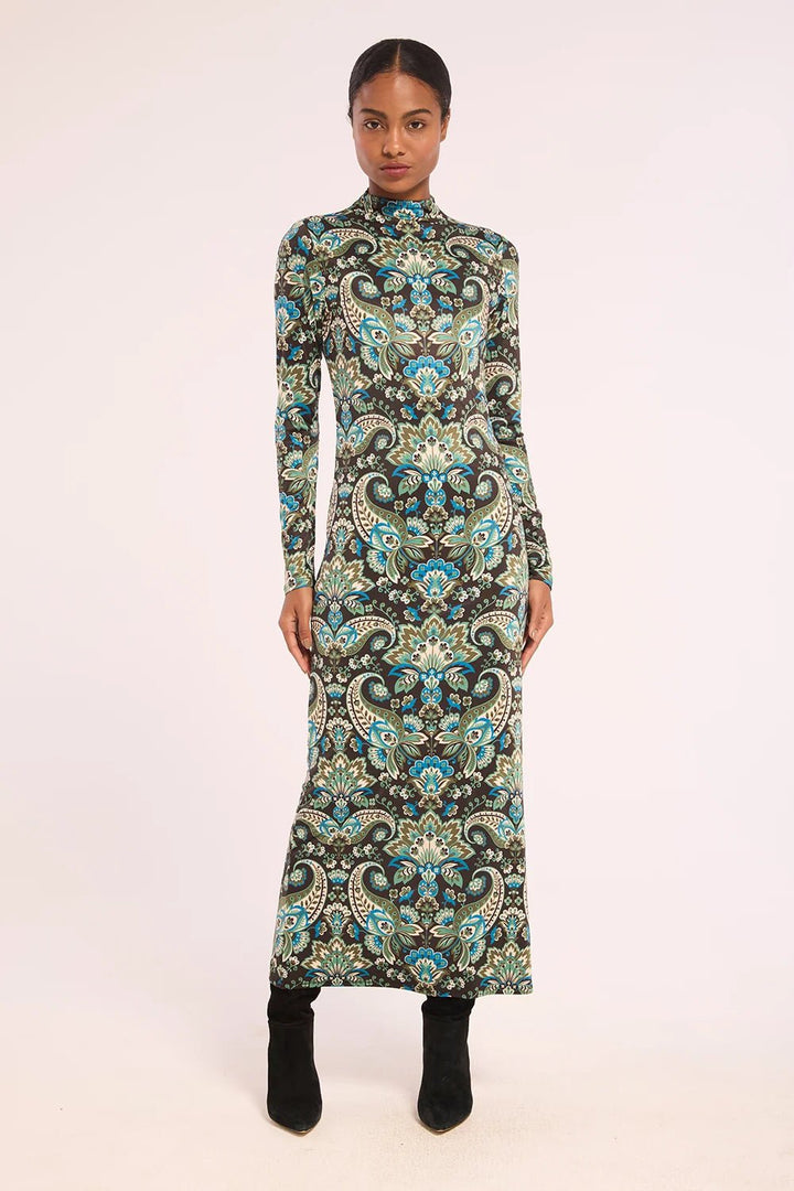 Mitra Dress in Reflective Chintz - obligato