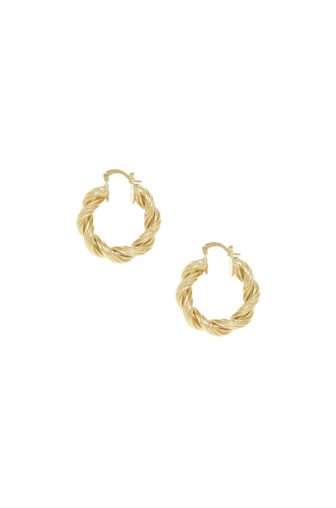 Modern Day 18k Gold Plated Twist Hoops - obligato