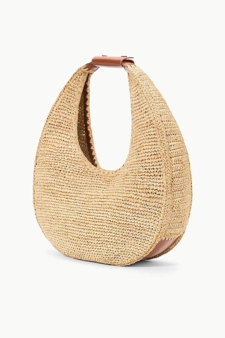 Moon Raffia Tote Bag in Natural/Tan - obligato