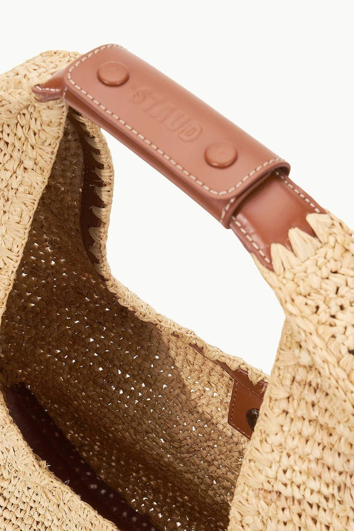 Moon Raffia Tote Bag in Natural/Tan - obligato