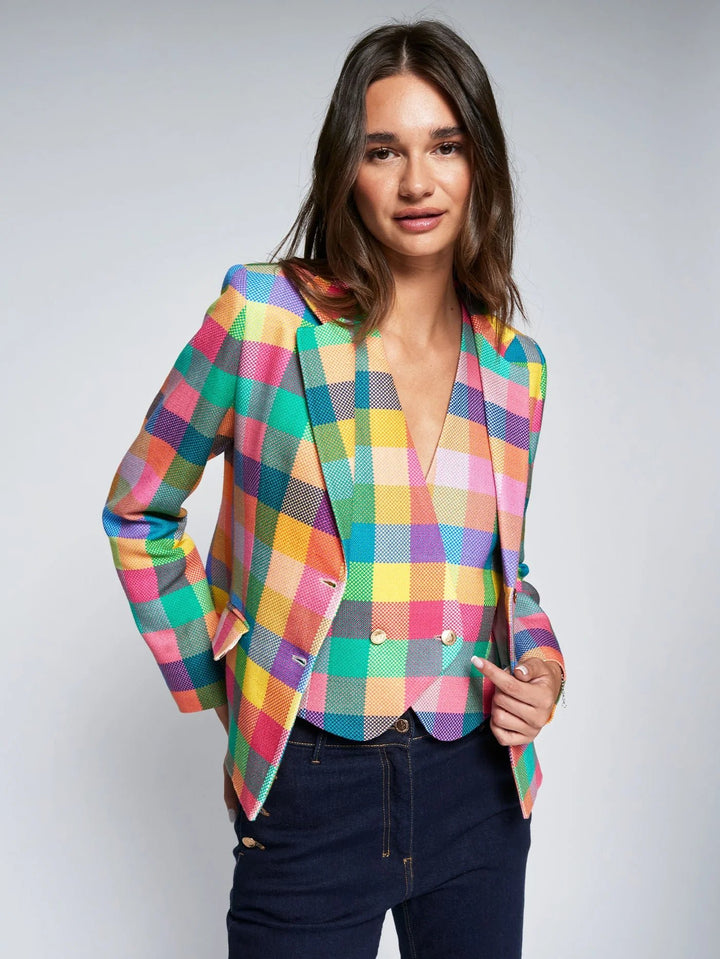 MULTICOLOR GINGHAM PLAID JACKET - obligato