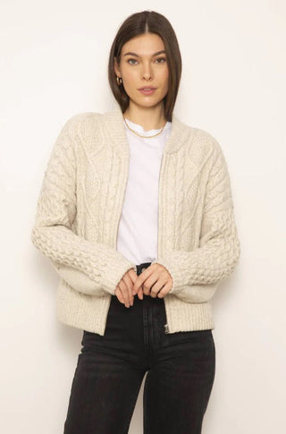 Myles Cable Sweater Bomber - obligato