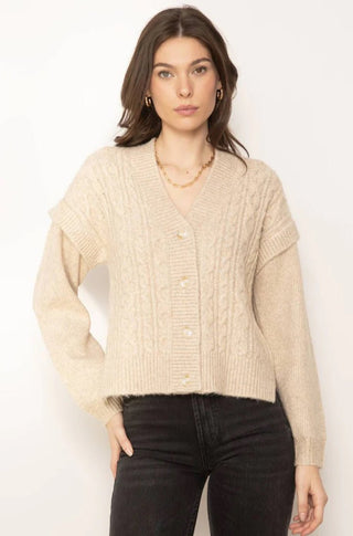 Myles High Low Cabled Cardigan - obligato