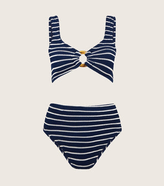 Nadine Stripe Crinkle Bikini - obligato