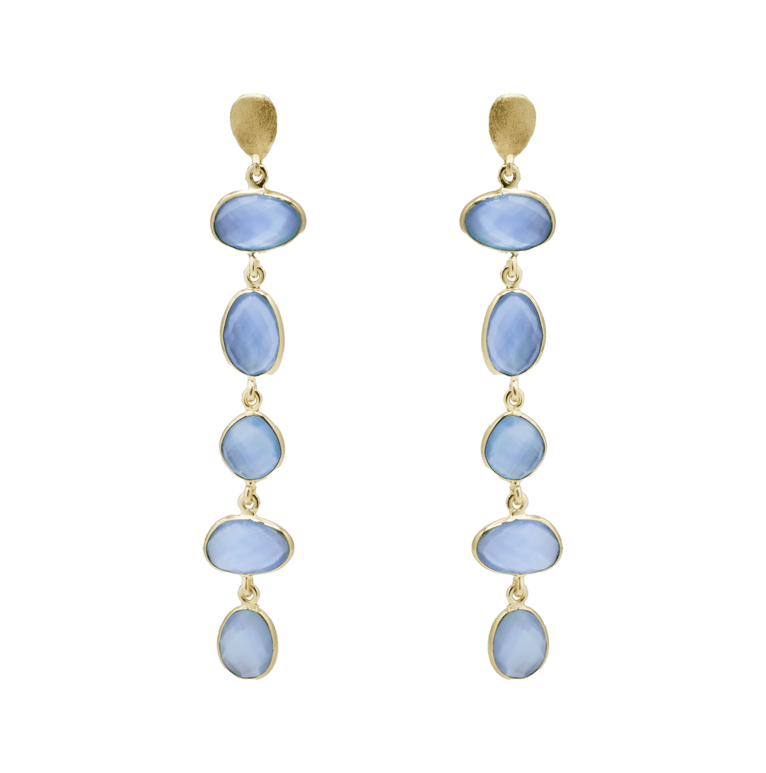 Nana Earrings: Blue topaz - obligato