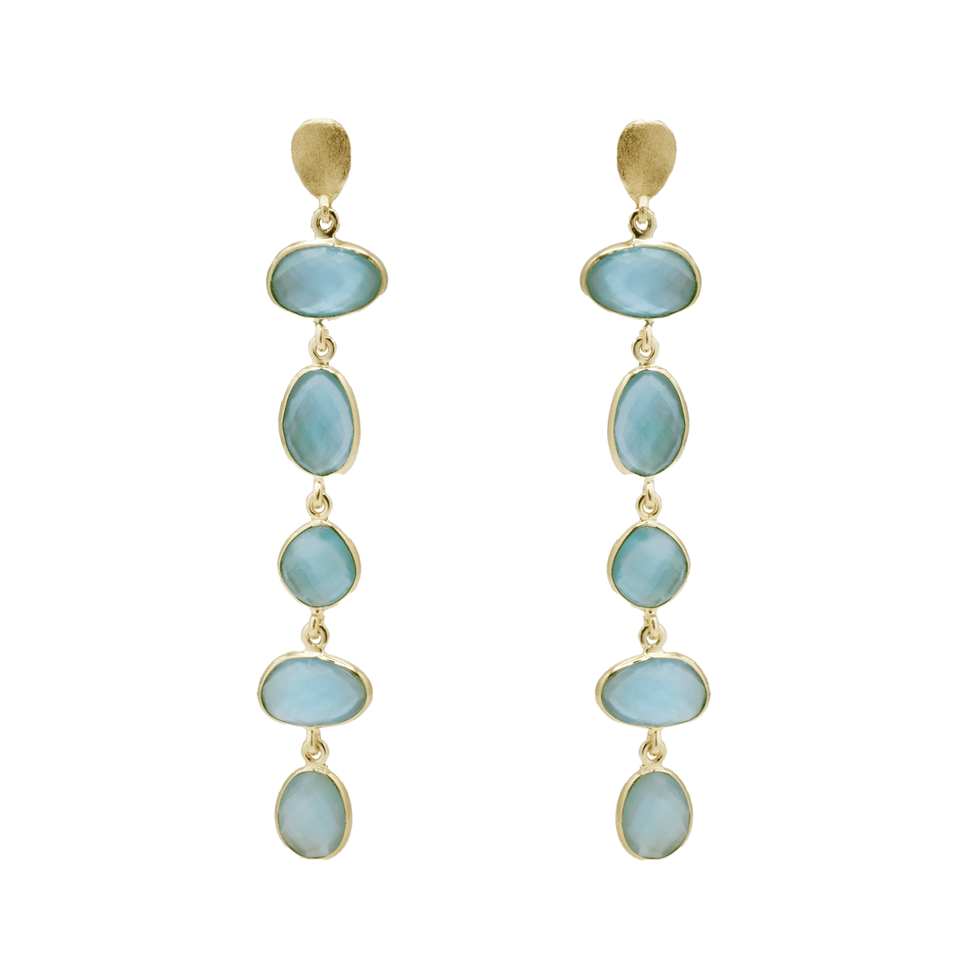 Nana Earrings: Blue topaz - obligato