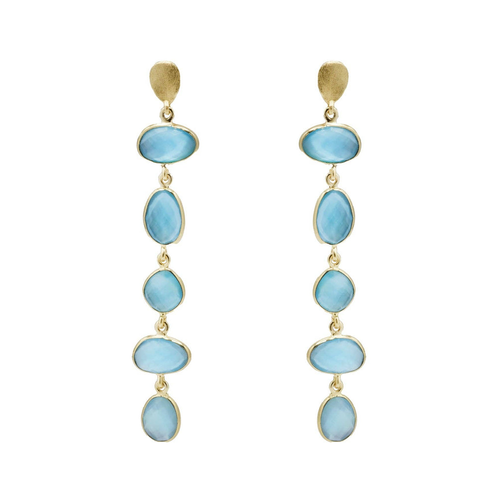 Nana Earrings: Blue topaz - obligato