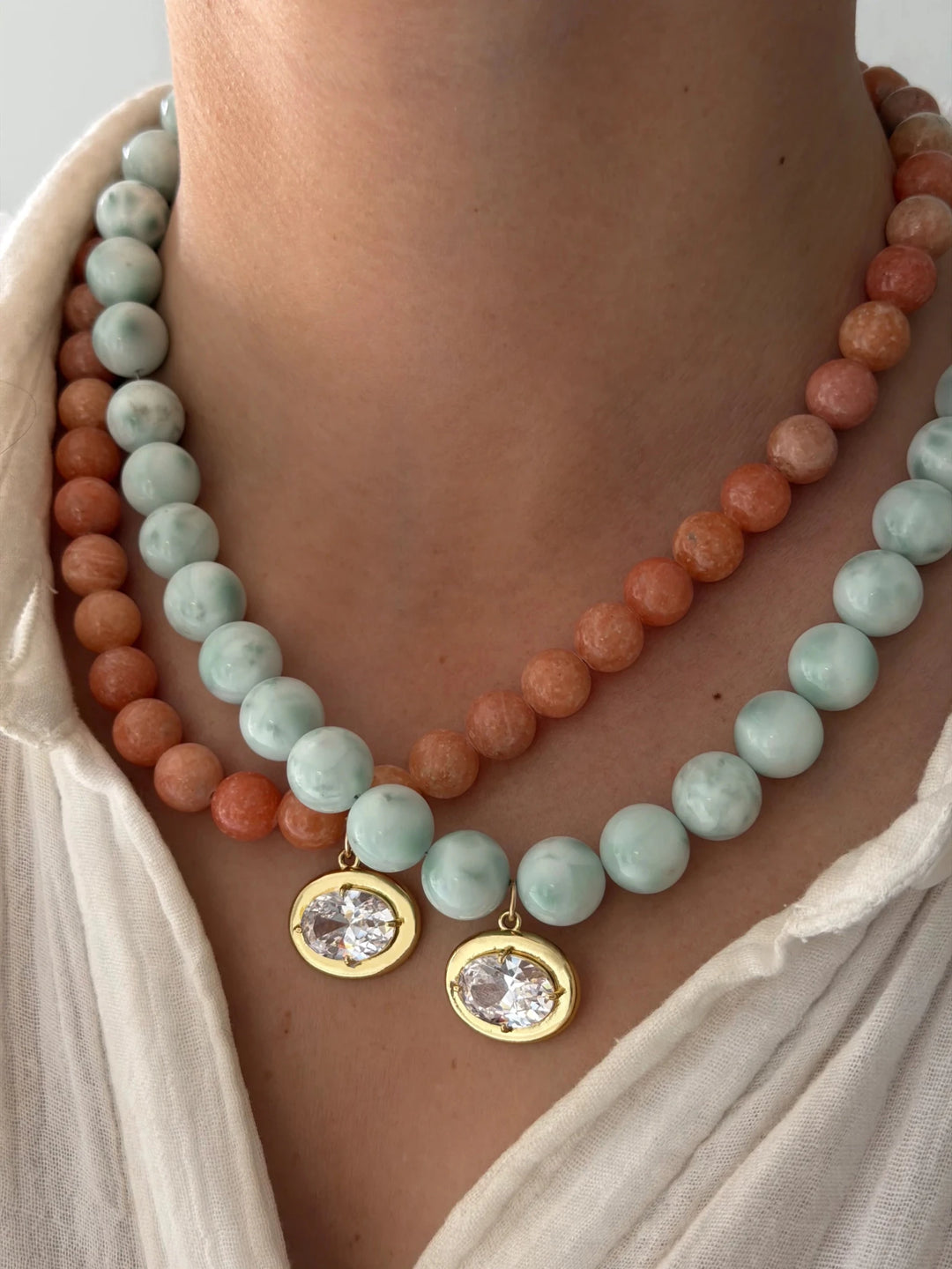 Naples Necklace in Orange - obligato