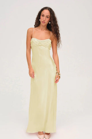 Natalie Maxi Dress in Yellow - obligato