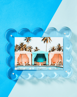 Neon Blue Acrylic Picture Frame - obligato