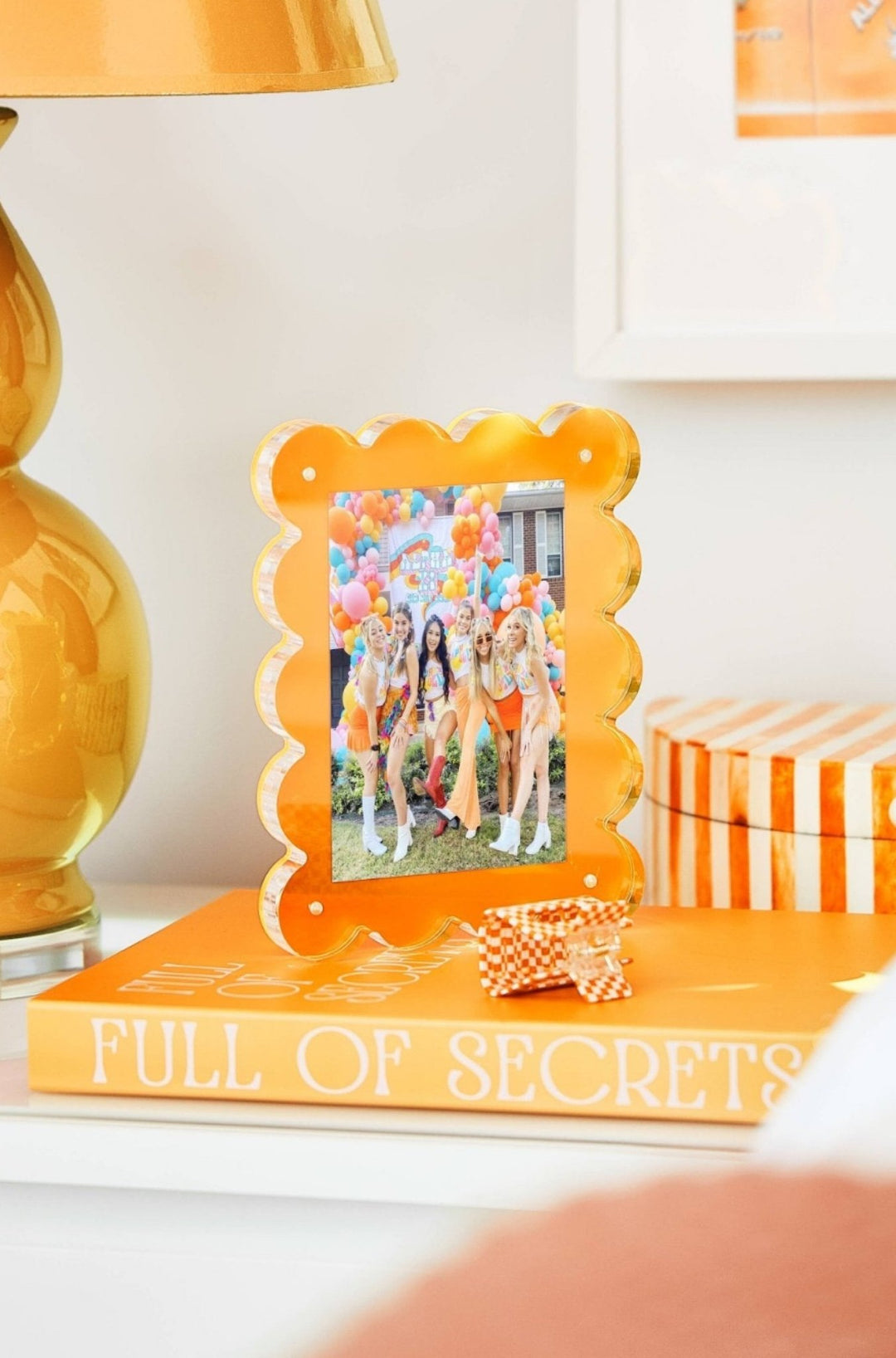 Neon Orange Acrylic Picture Frame - obligato