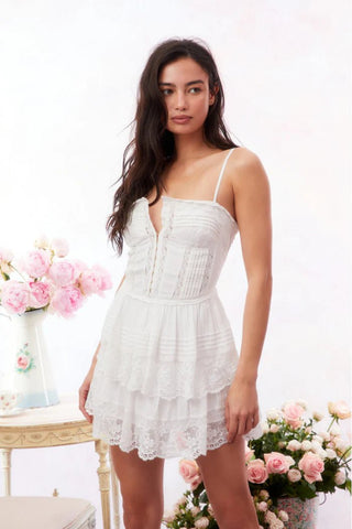 Nerida Dress in White - obligato