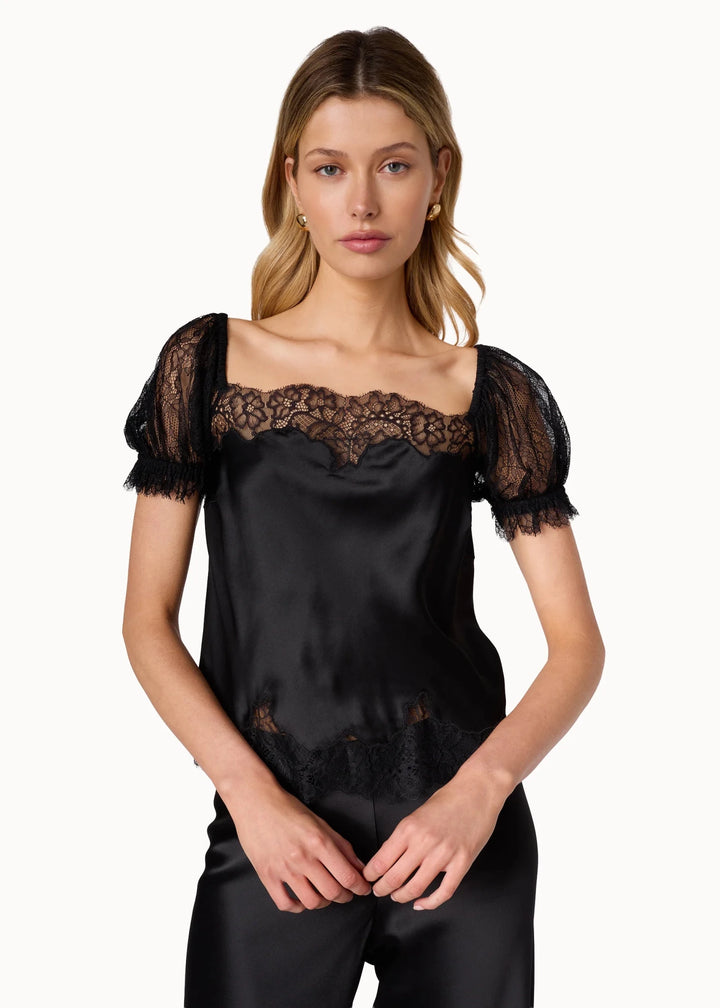 Nia Silk Top Black - obligato