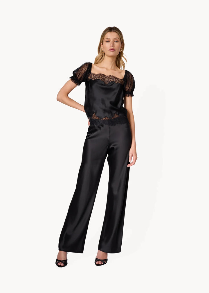Nia Silk Top Black - obligato