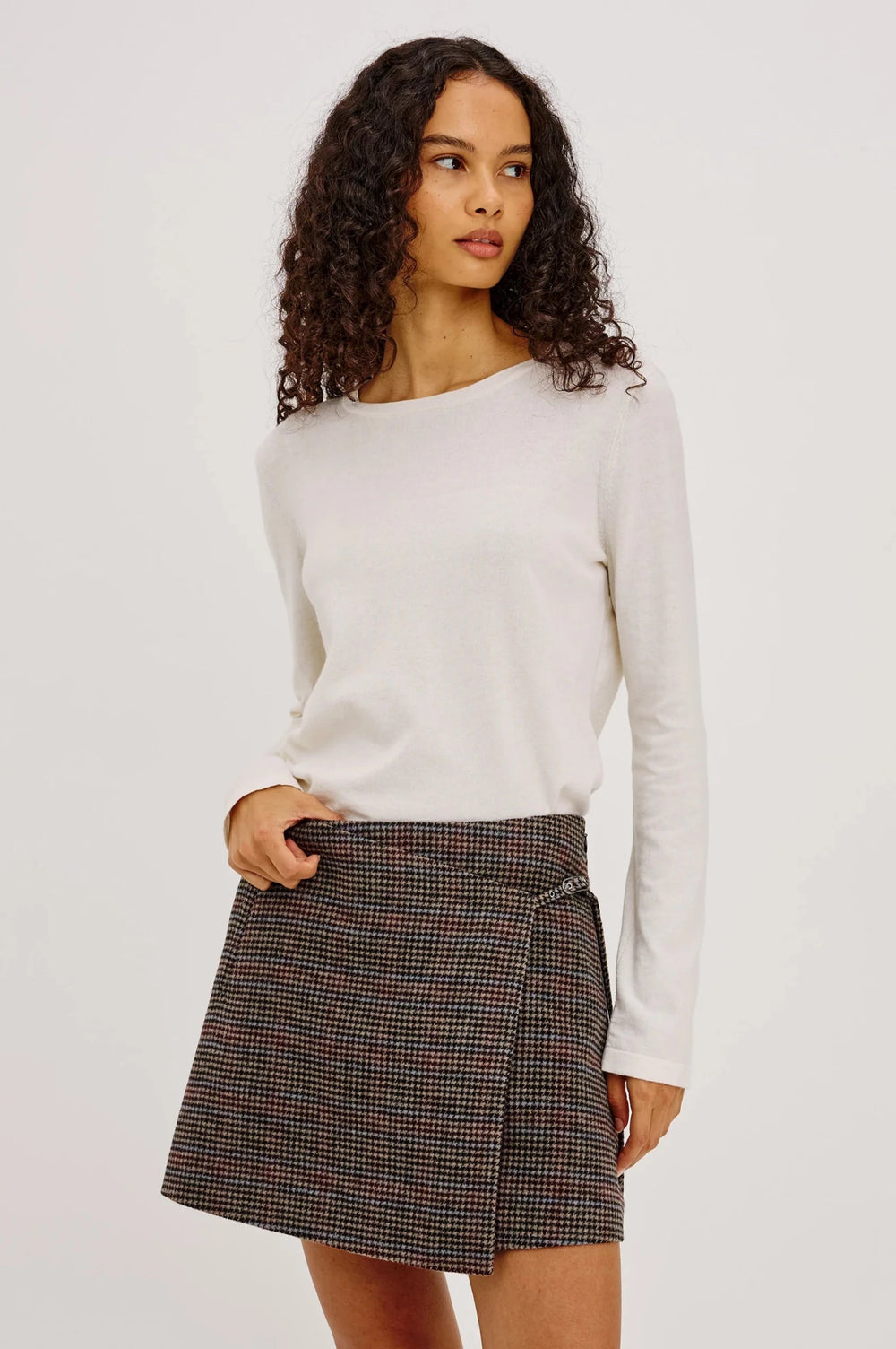 Nial Skirt in Oxford Plum - obligato