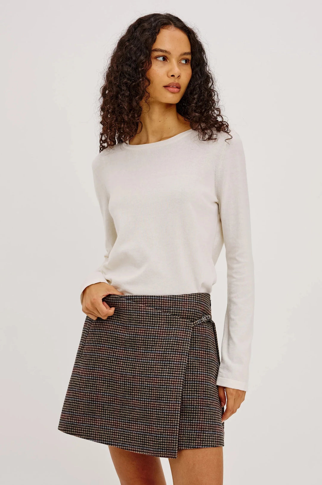 Nial Skirt in Oxford Plum - obligato