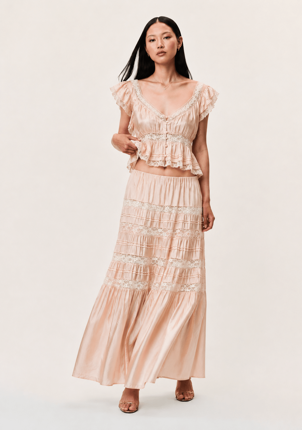 Nivine Skirt in Petal Peach - obligato