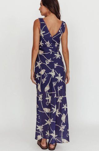 OCEAN MAXI DRESS: BLUE - obligato